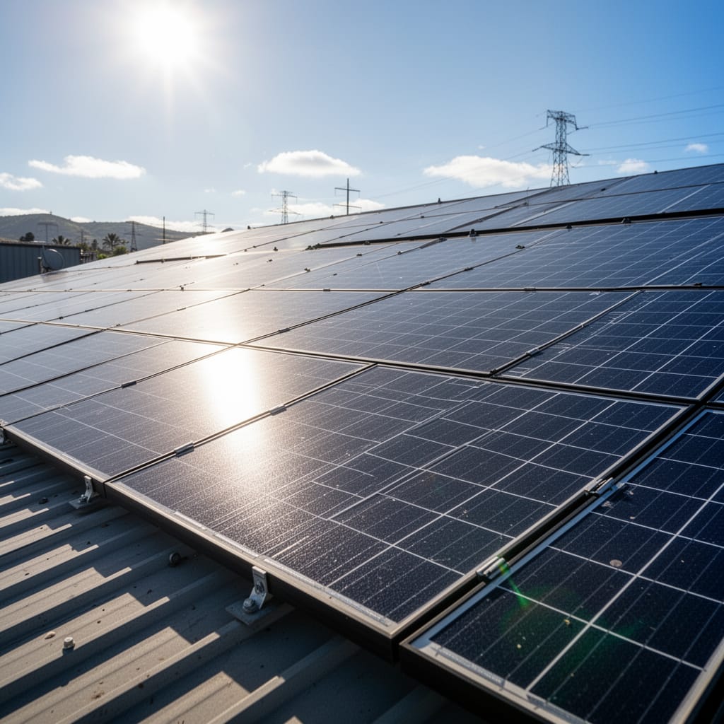Toiture solaire 48 kWc — Garage automobile Mérignac
